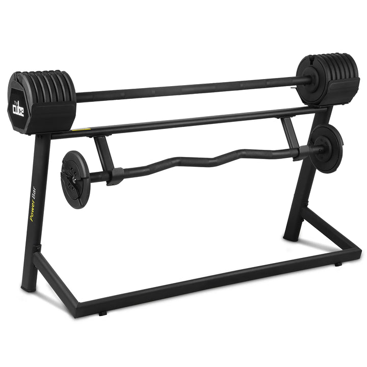 The Cube Club PowerBar Pro 80 lbs – Adjustable Barbell Set with Stand, Straight Bar & EZ Bar | Home Strength Training System