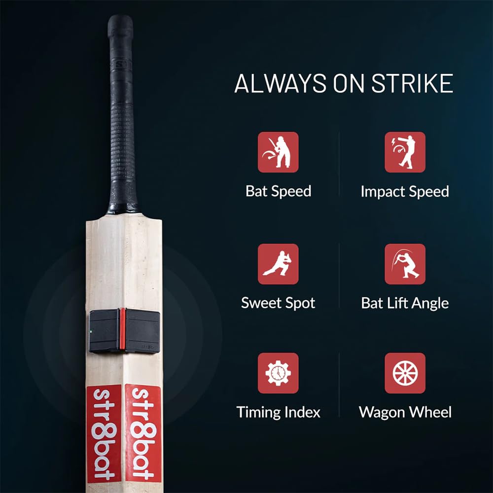 Str8bat Cricket Bat Sensor – 3D Batting Performance Tracker