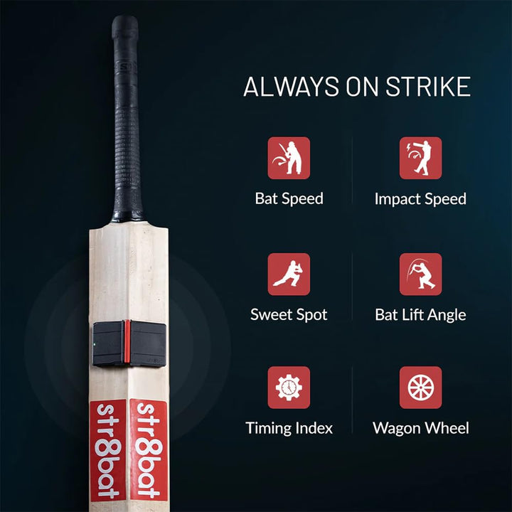 Str8bat Cricket Bat Sensor – 3D Batting Performance Tracker