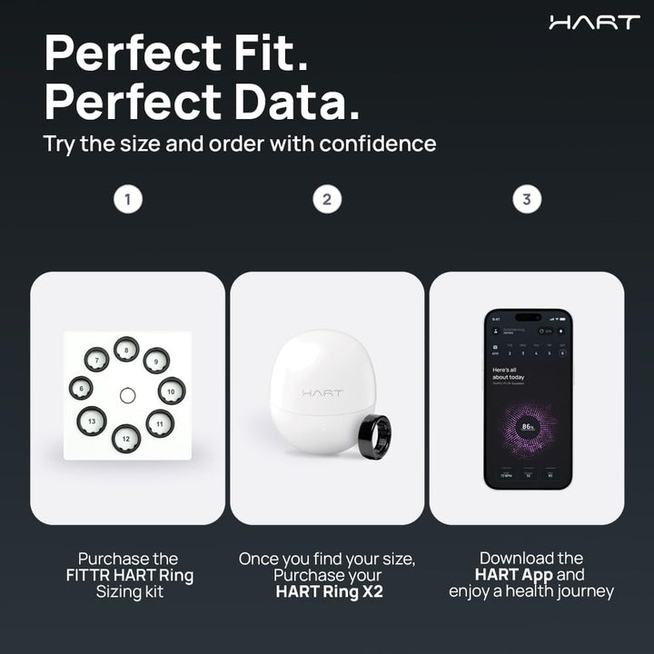 Hart Ring X2 by FITTR: Smart Fitness Ring for Recovery, Sleep & Performance
