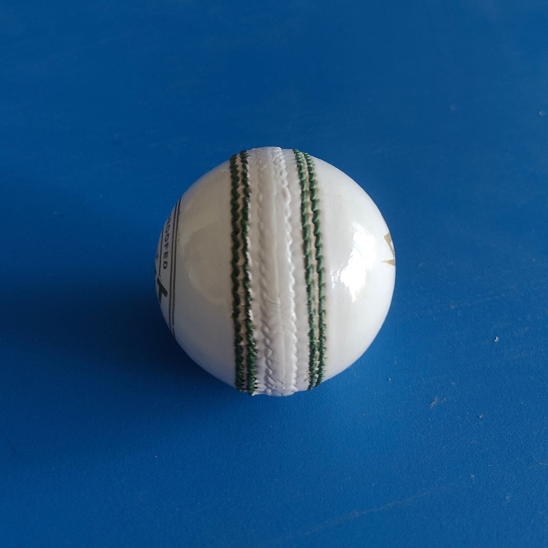 Actifyz White Leather Cricket Ball – Hand Stitched | Test & League Grade