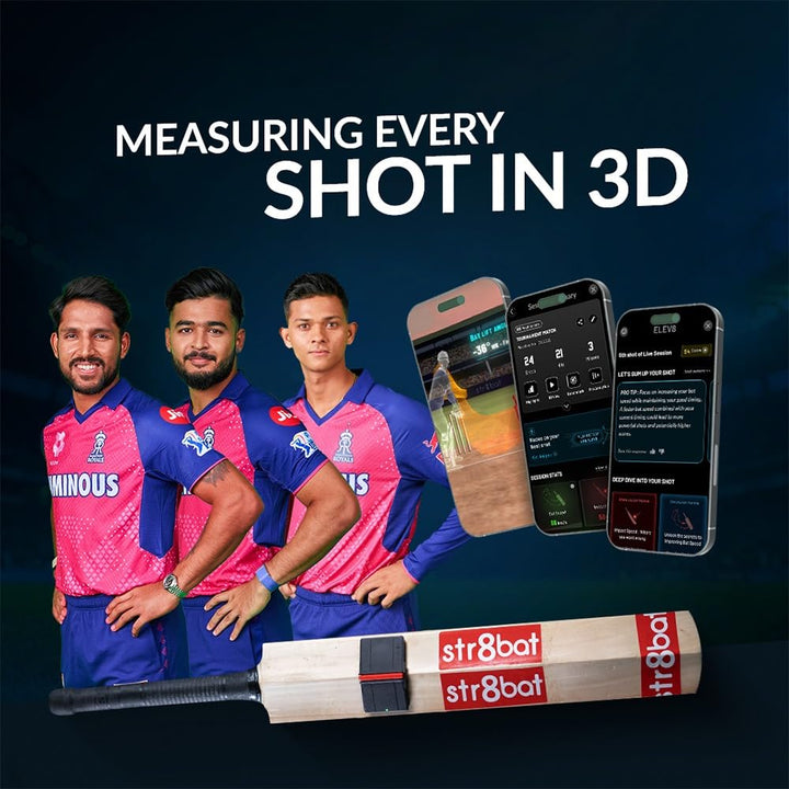 Str8bat Cricket Bat Sensor – 3D Batting Performance Tracker