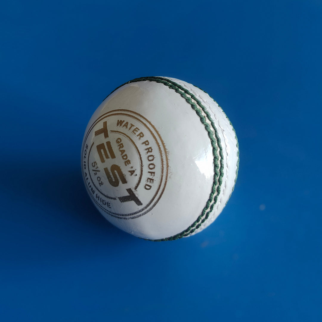 Actifyz White Leather Cricket Ball – Hand Stitched | Test & League Grade