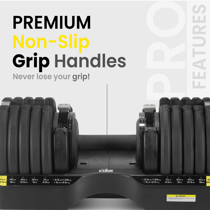 The Cube Club Powerbells Pro | Multi-Weight Adjustable Dumbbells – With Base Stand
