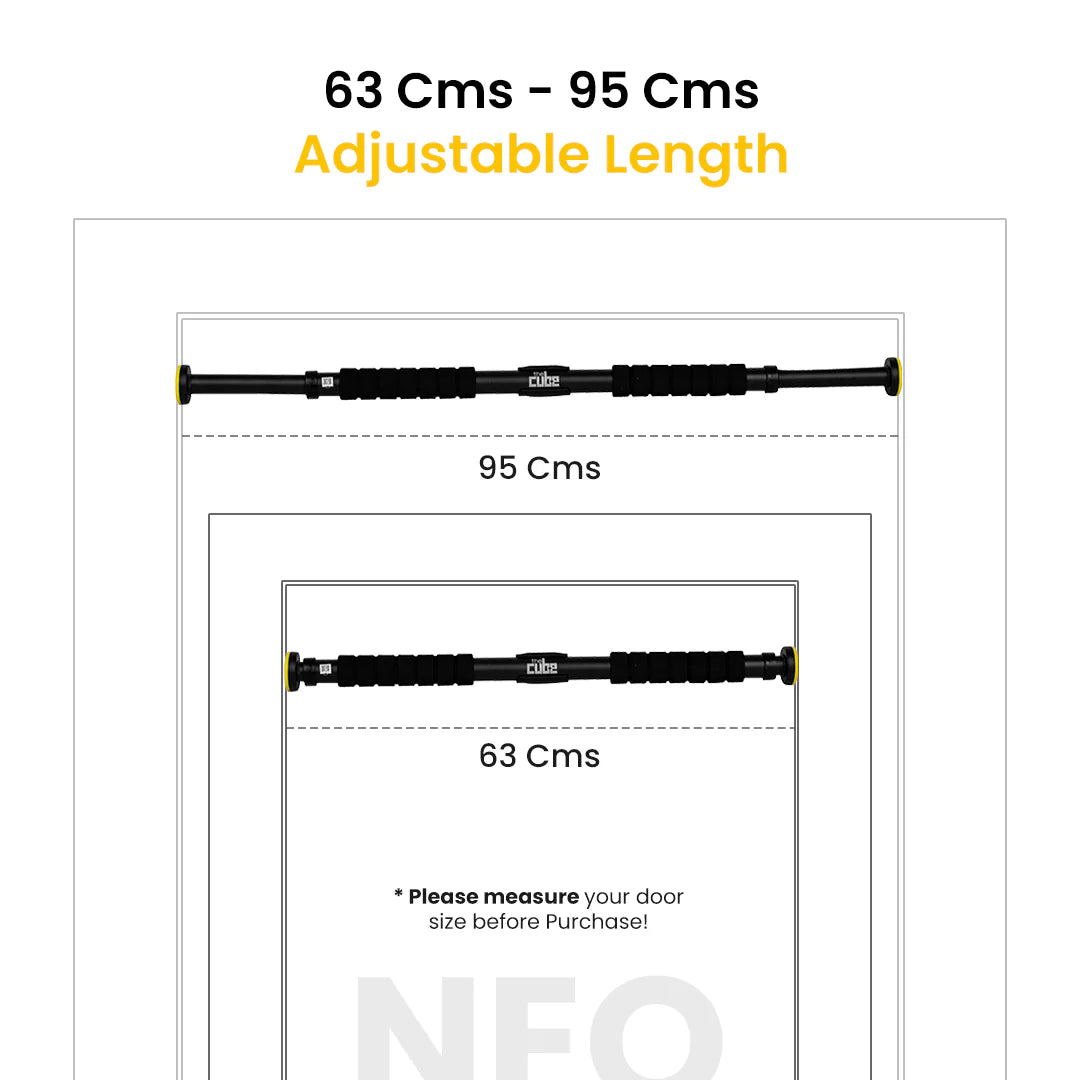 The Cube Club Pull Up Bar Neo Small | Adjustable Doorway Bar (63–95 cm)