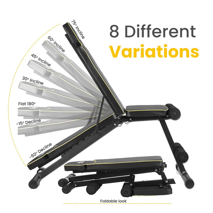 Foldable Bench Neo | Adjustable, Compact & 8-Level Gym Bench for Home Workouts