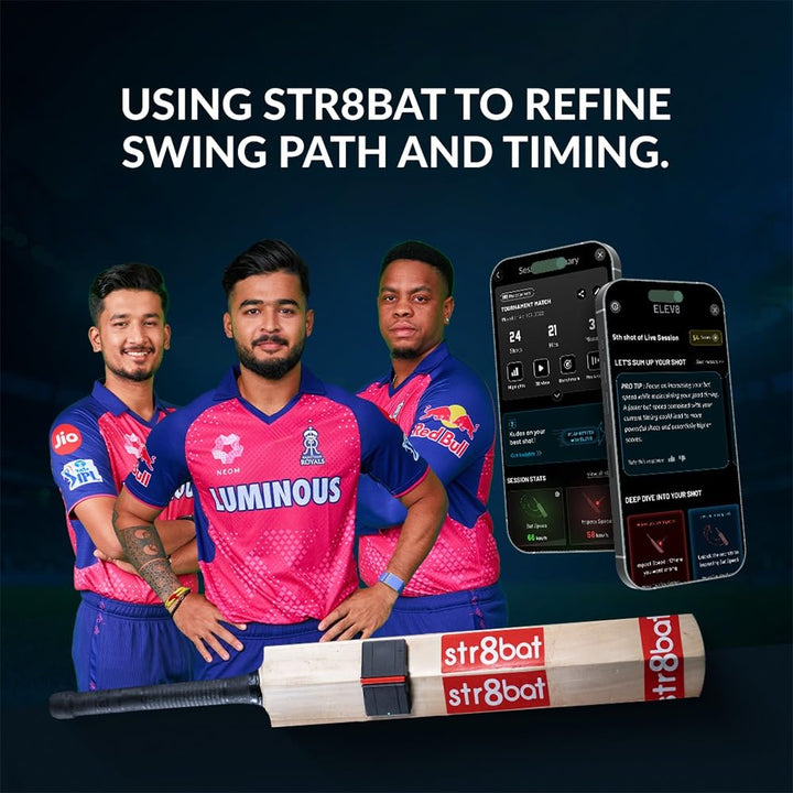 Str8bat Cricket Bat Sensor – 3D Batting Performance Tracker