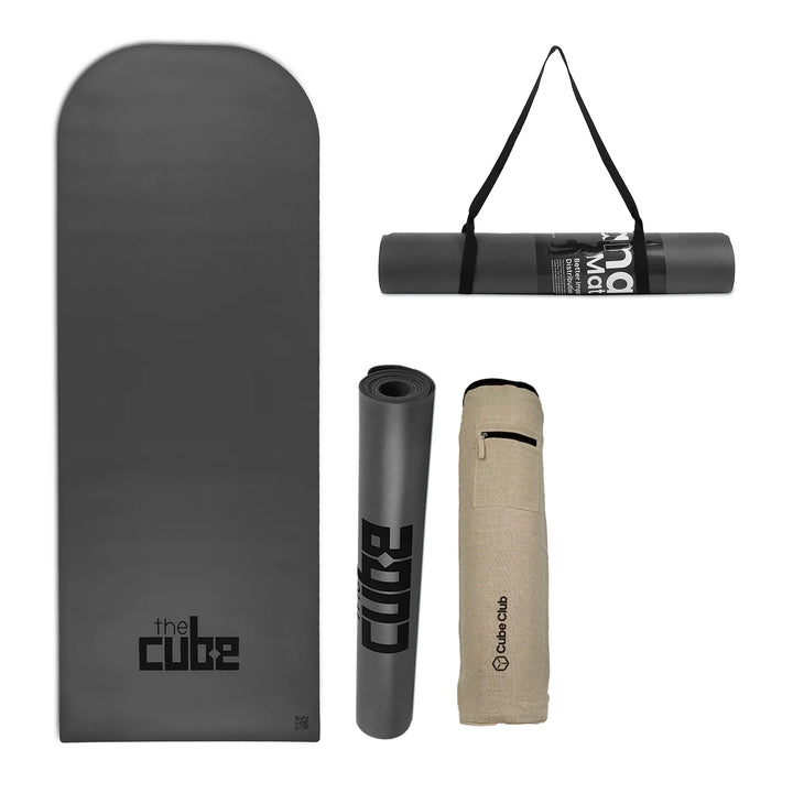 The Cube Club Prana PU Yoga Mat – With Bag