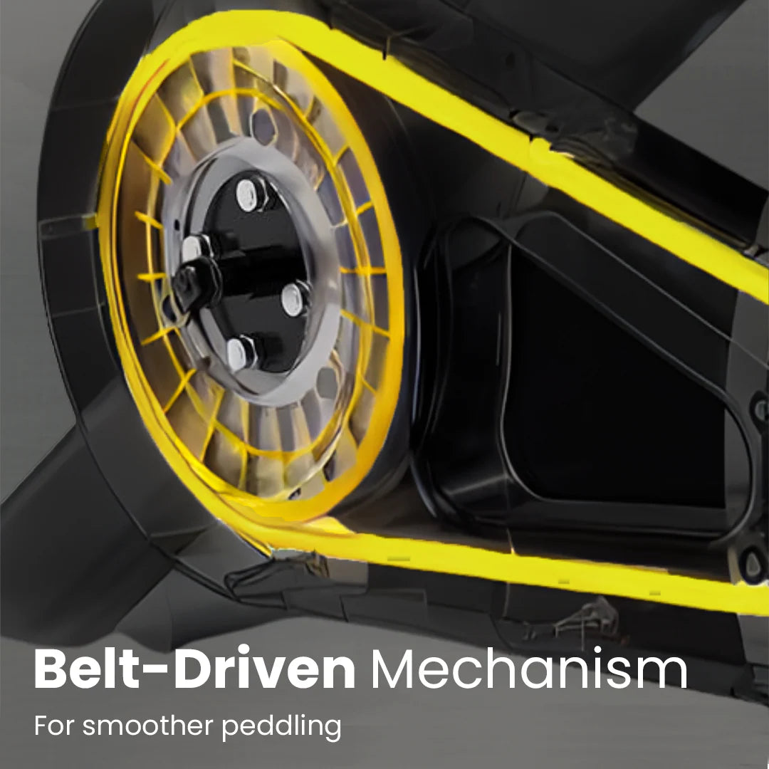 The Cube Club AeroRide S1 Bluetooth Spin Bike – 100-Level Magnetic Resistance, Adjustable Seat & Multi-Metric Display for Home Fitness