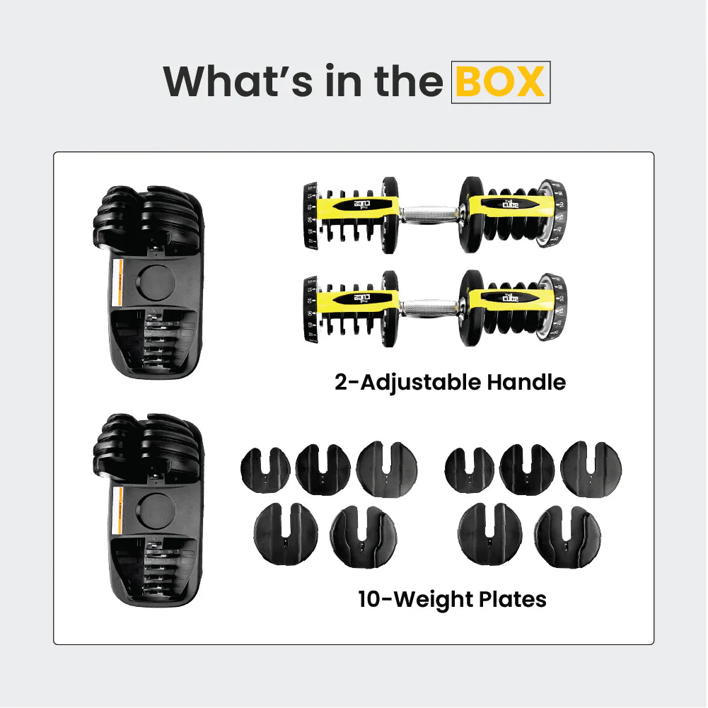 Adjustable Powerbells (Pair) – Rapid-Dial Compact Dumbbells for Home & Strength Training (24 kg / 40 kg)