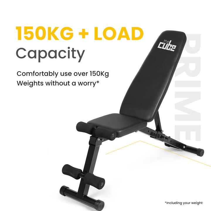 The Cube Club Foldable Bench Prime – Adjustable PowerBench (200 kg Capacity)