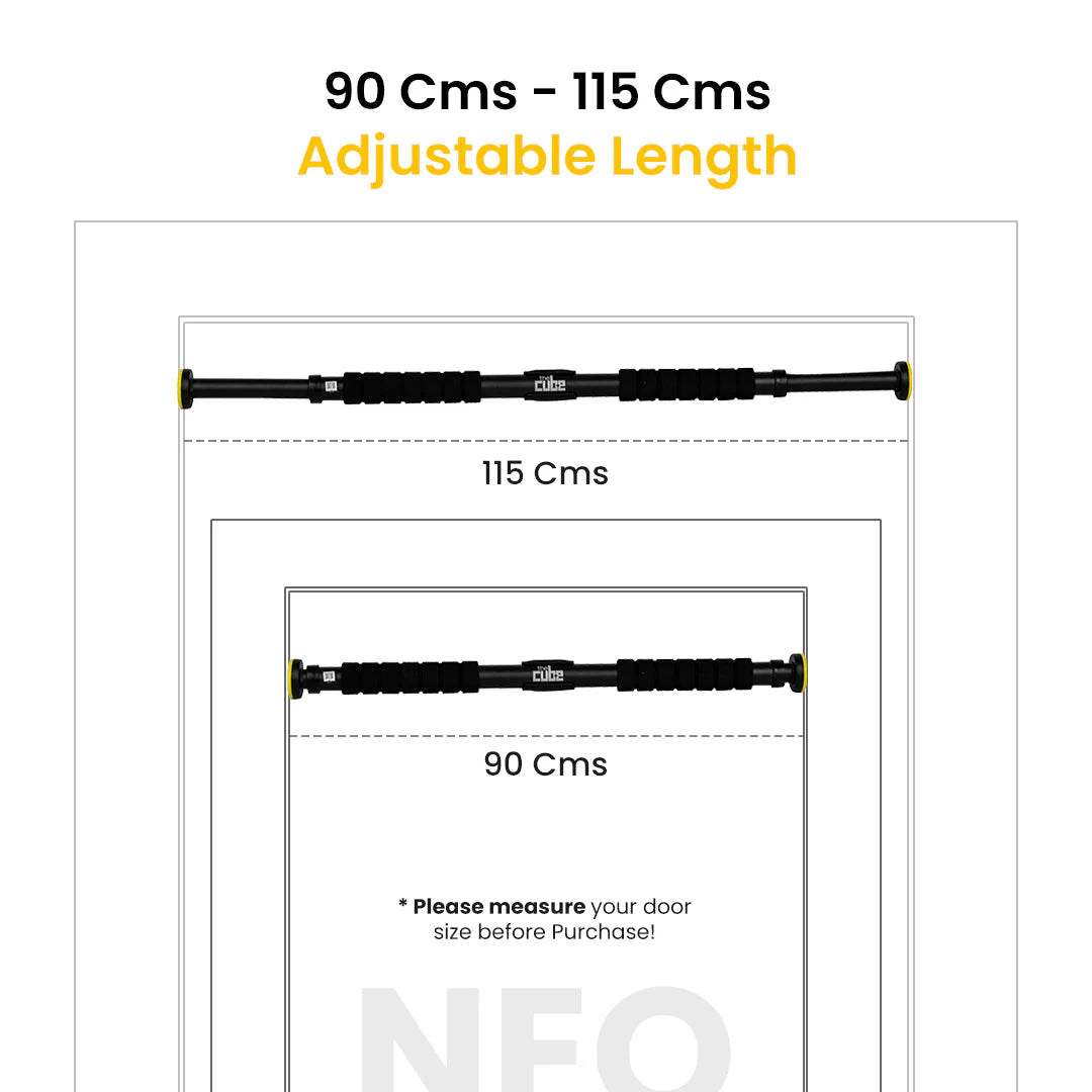 The Cube Club Pull Up Bar Neo Big | Adjustable Doorway Bar (90–115 cm)