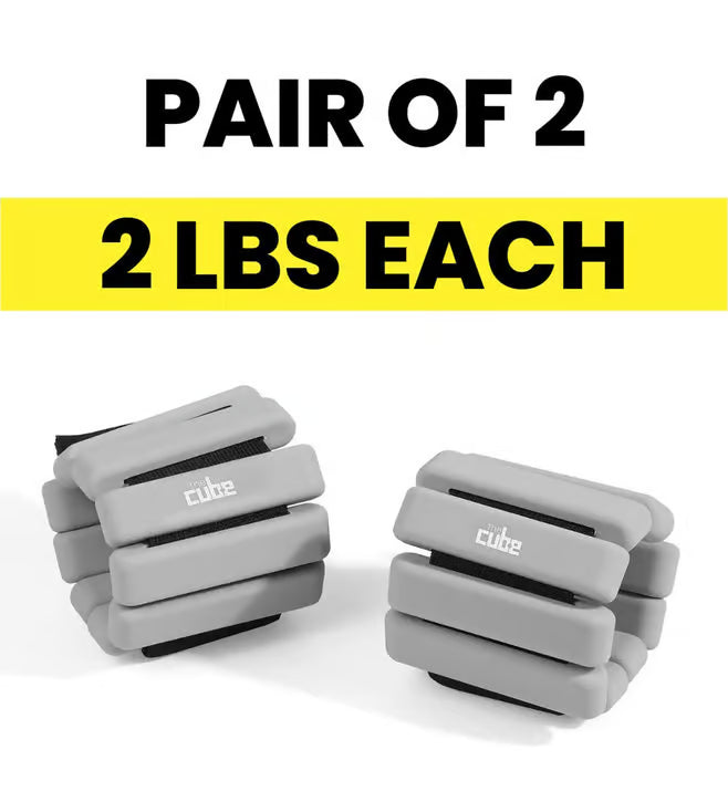 Cube Cuffs (Pair) – Sleek 4 lbs Wrist & Ankle Weights for Everyday Strength