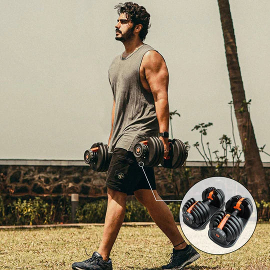 The Flexnest: The Flexibell Adjustable Dumbbells – 2-in-1 Smart Home Gym Weights for Strength Training