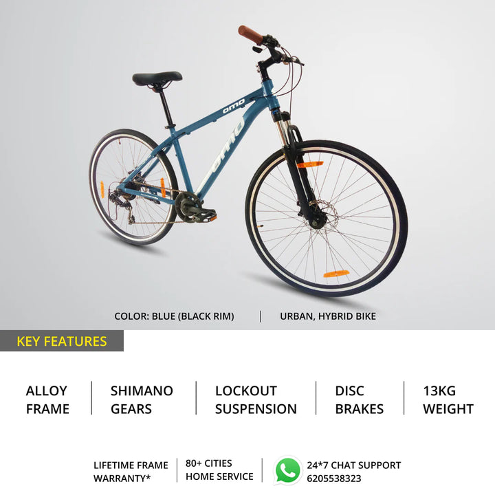OMO Bikes: Alloy Frame 700c Hybrid Cycle 21 Speed – Lightweight, High-Performance Bicycle