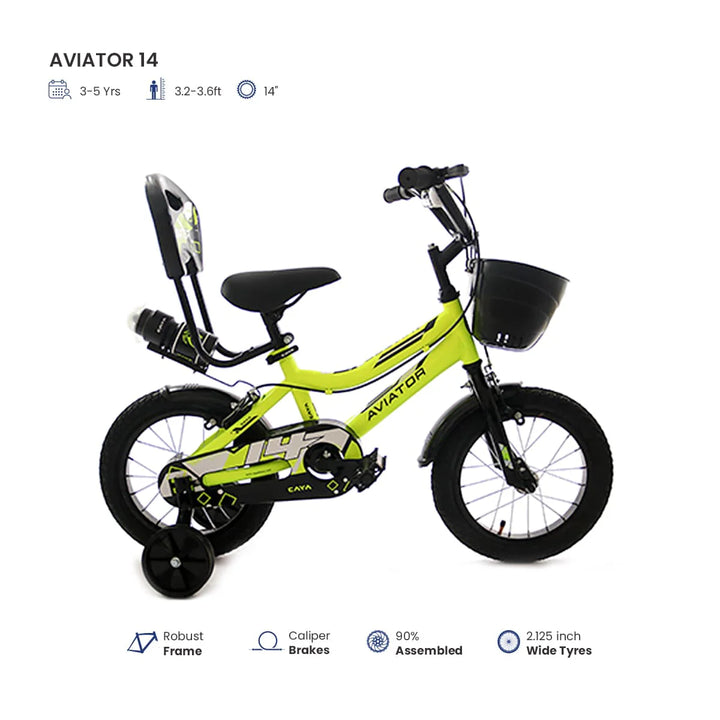 CAYA Aviator 14 Kids Bicycle - Lightweight Unisex 14-Inch Bike for Boys & Girls