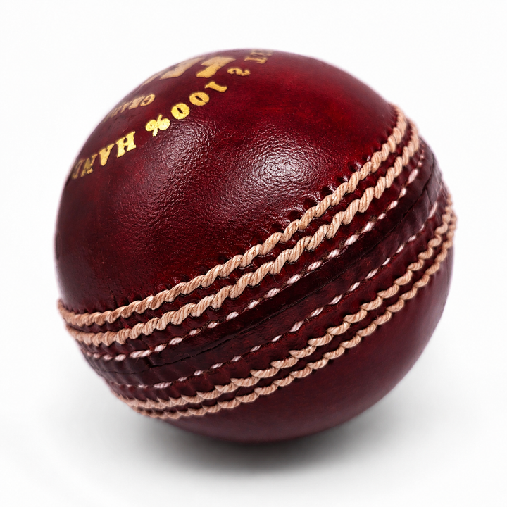 Actifyz Red Leather Cricket Ball - 4-Piece Hand Stitched | League & Test Grade (Box of 6 Balls)