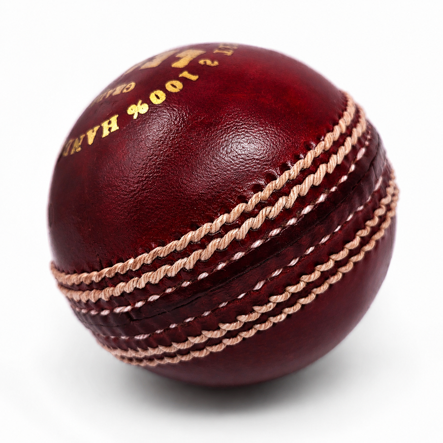 Actifyz Red Leather Cricket Ball hand stitched seam