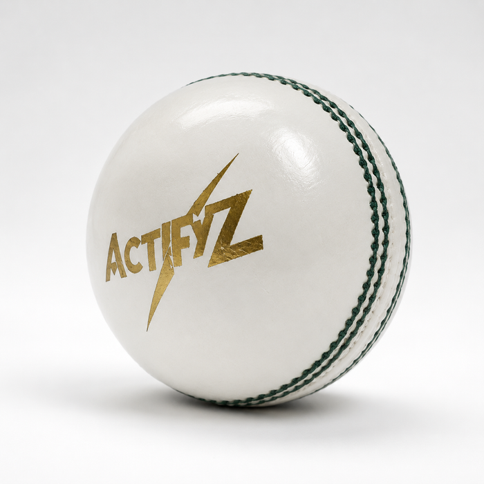 Actifyz White Leather Cricket Ball