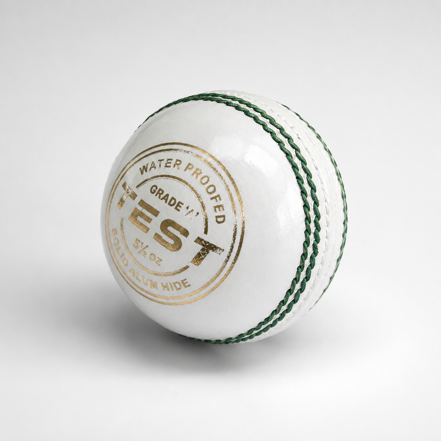 Actifyz White Test Grade Leather Cricket Ball