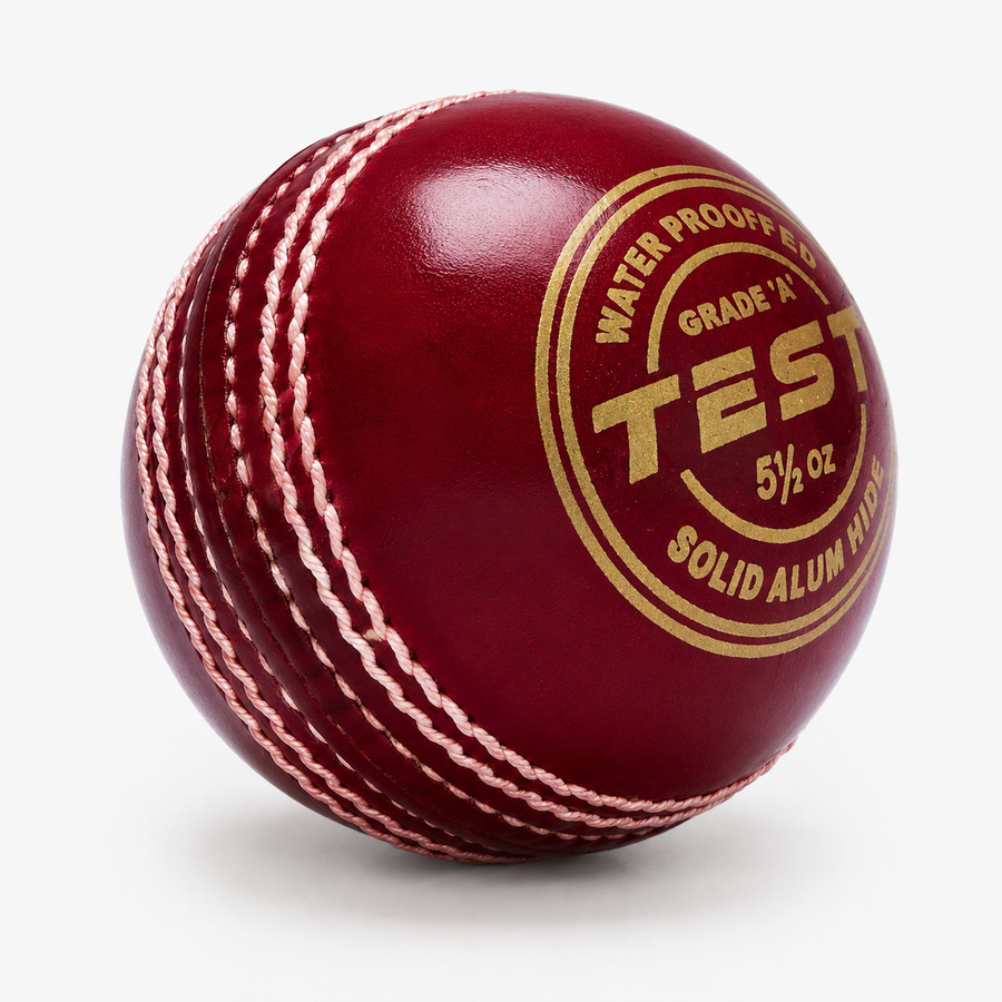 Actifyz Red Leather Cricket Ball pronounced seam