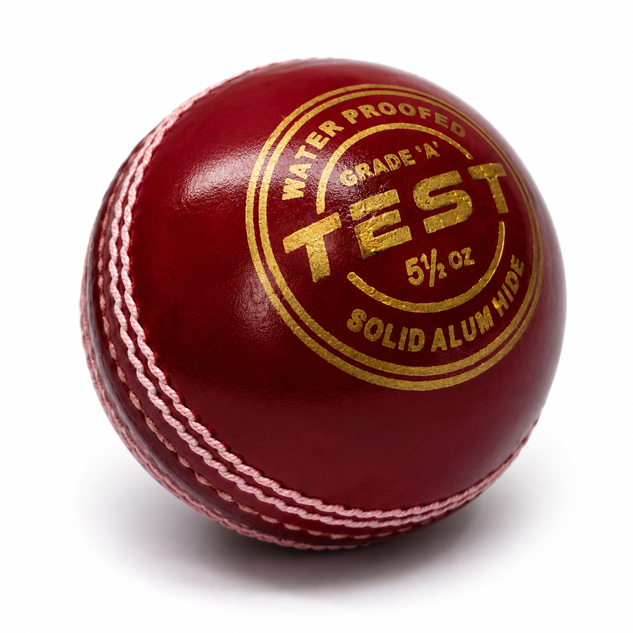 Actifyz Red Test Grade Leather Cricket Ball