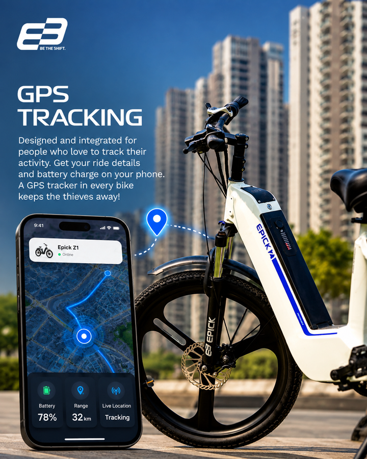 Epick Z1 Smart Electric Bike – Up to 120 km Pedal-Assist Range