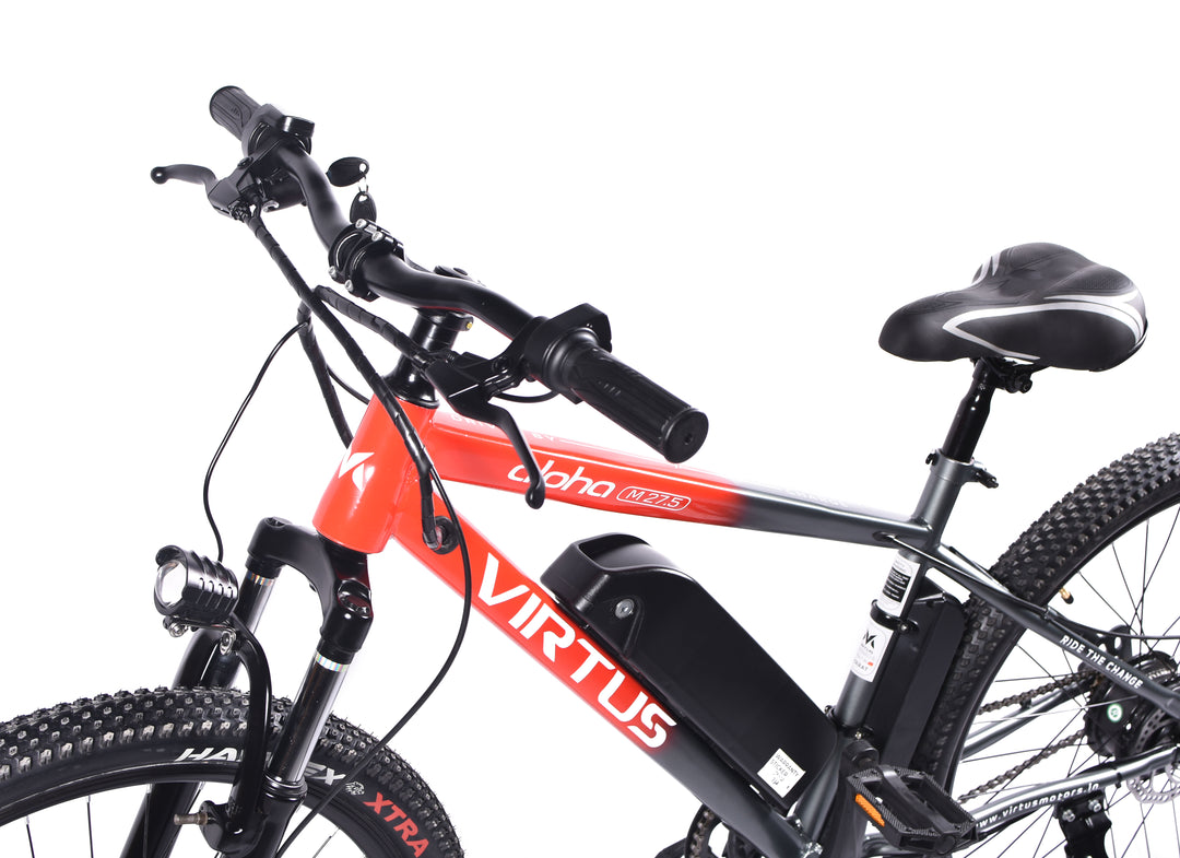 Virtus Motors Alpha M 27.5 – 27.5″ Smart Electric Cycle with Removable Battery & 3-Level Pedal Assist