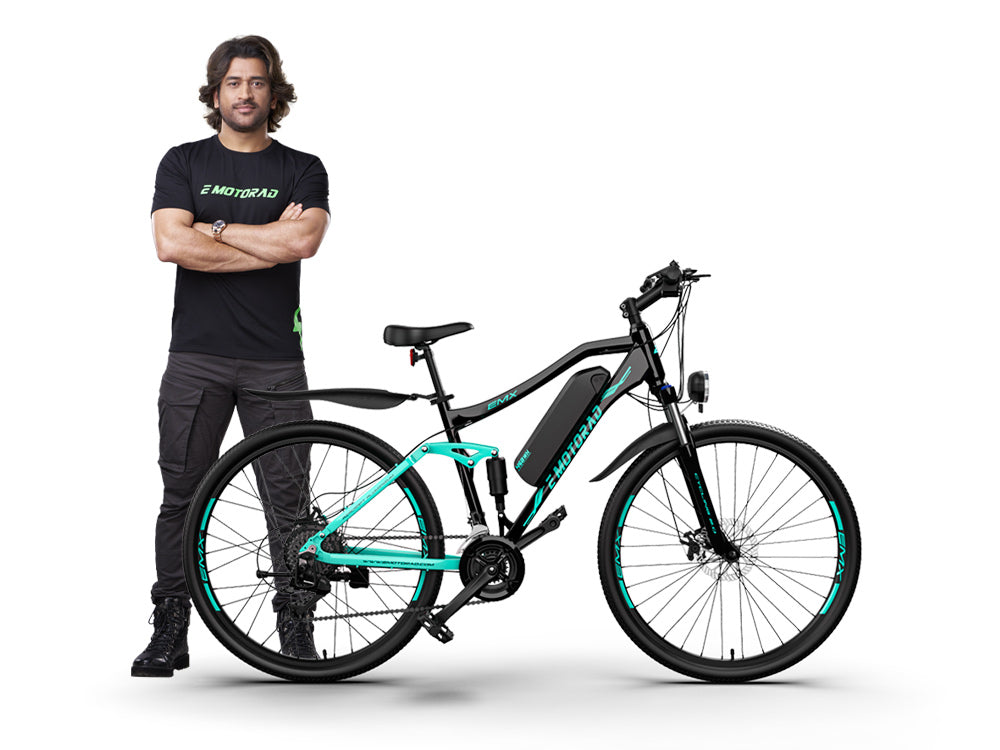 EMotorad: EMX+ Electric Mountain Bike – 21-Speed Shimano Gears, Dual Suspension, Powerful Motor & Lightweight Aluminium Frame | All-Terrain E-Bike