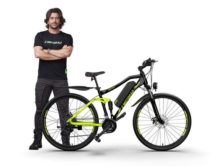 EMotorad: EMX+ Electric Mountain Bike – 21-Speed Shimano Gears, Dual Suspension, Powerful Motor & Lightweight Aluminium Frame | All-Terrain E-Bike
