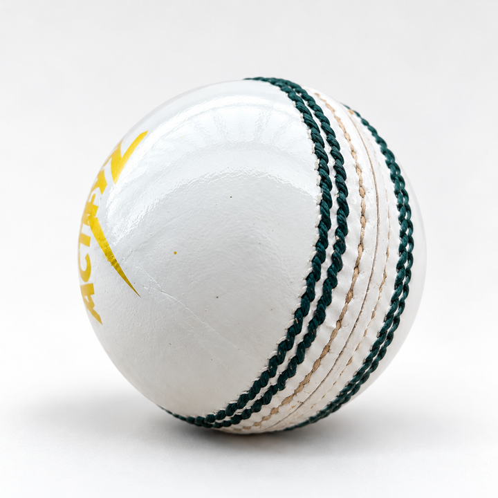 Actifyz White Leather Cricket Ball | REX 50 | Test & League Grade