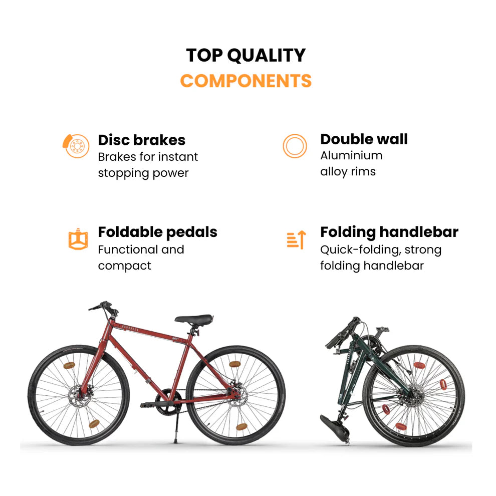 Hornback: M1s Foldable Hybrid Bike – Your Perfect Travel Companion