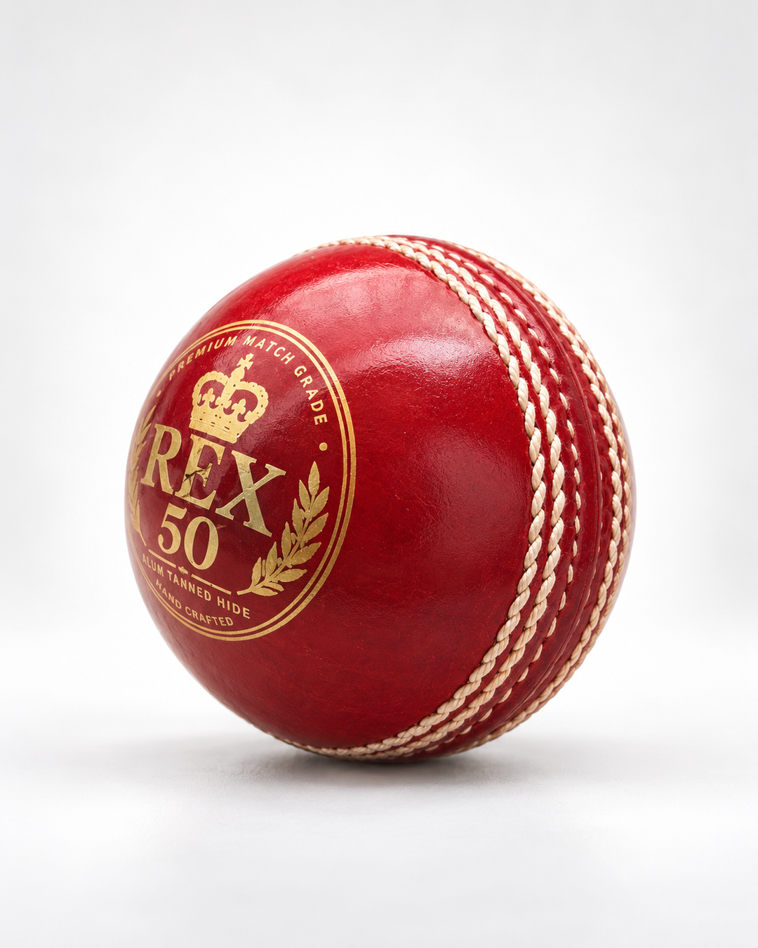 Actifyz Red Leather Cricket Ball | REX 50 | Test & League Grade