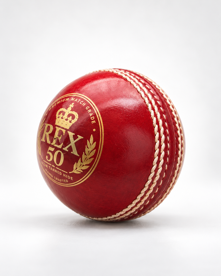 Actifyz Red Leather Cricket Ball | REX 50 | Test & League Grade