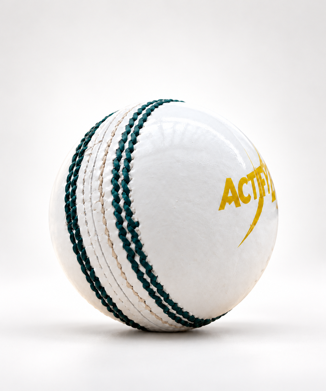 Actifyz White Leather Cricket Ball | REX 50 | Test & League Grade