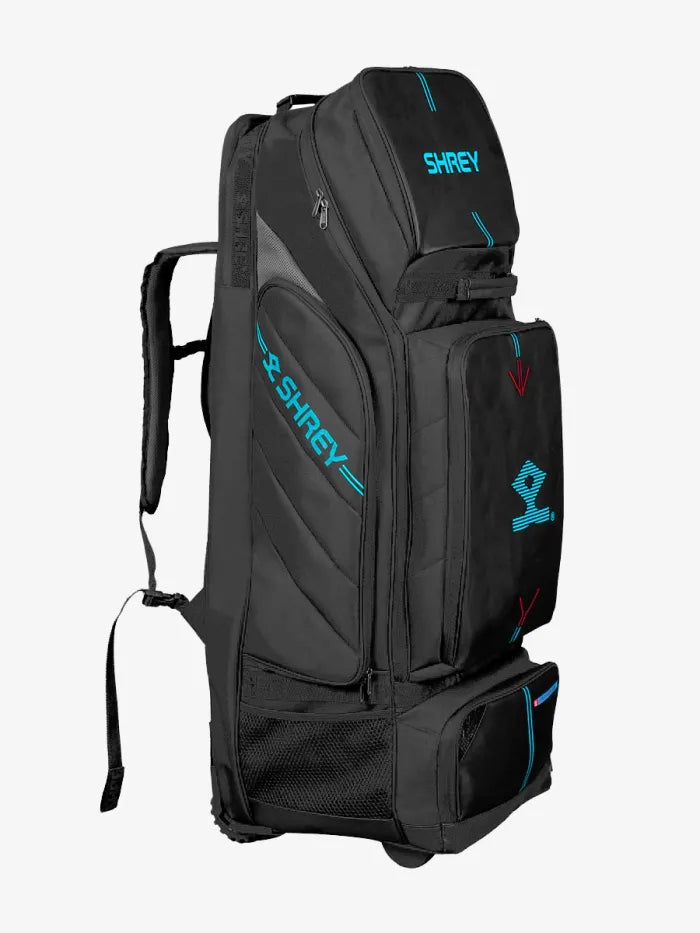 Shrey Sports: Shrey Meta Duffle Wheelie 120 – Premium Cricket Kit Bag with Wheels for Easy Transport