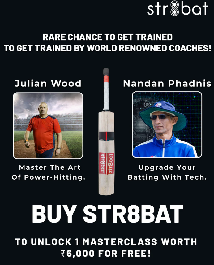 Str8bat Cricket Bat Sensor – 3D Batting Performance Tracker