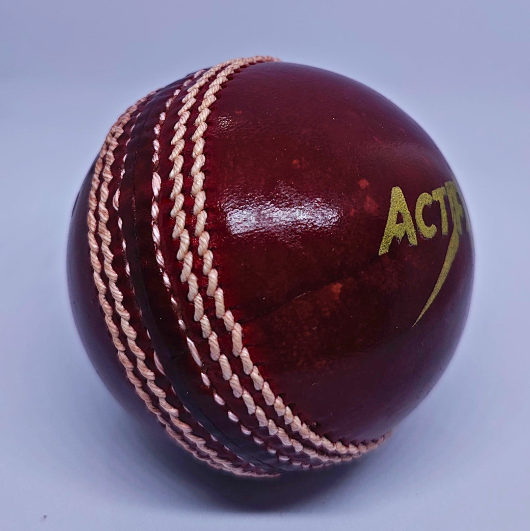 Actifyz Red Leather Cricket Ball - 4-Piece Hand Stitched | League & Test Grade (Box of 6 Balls)