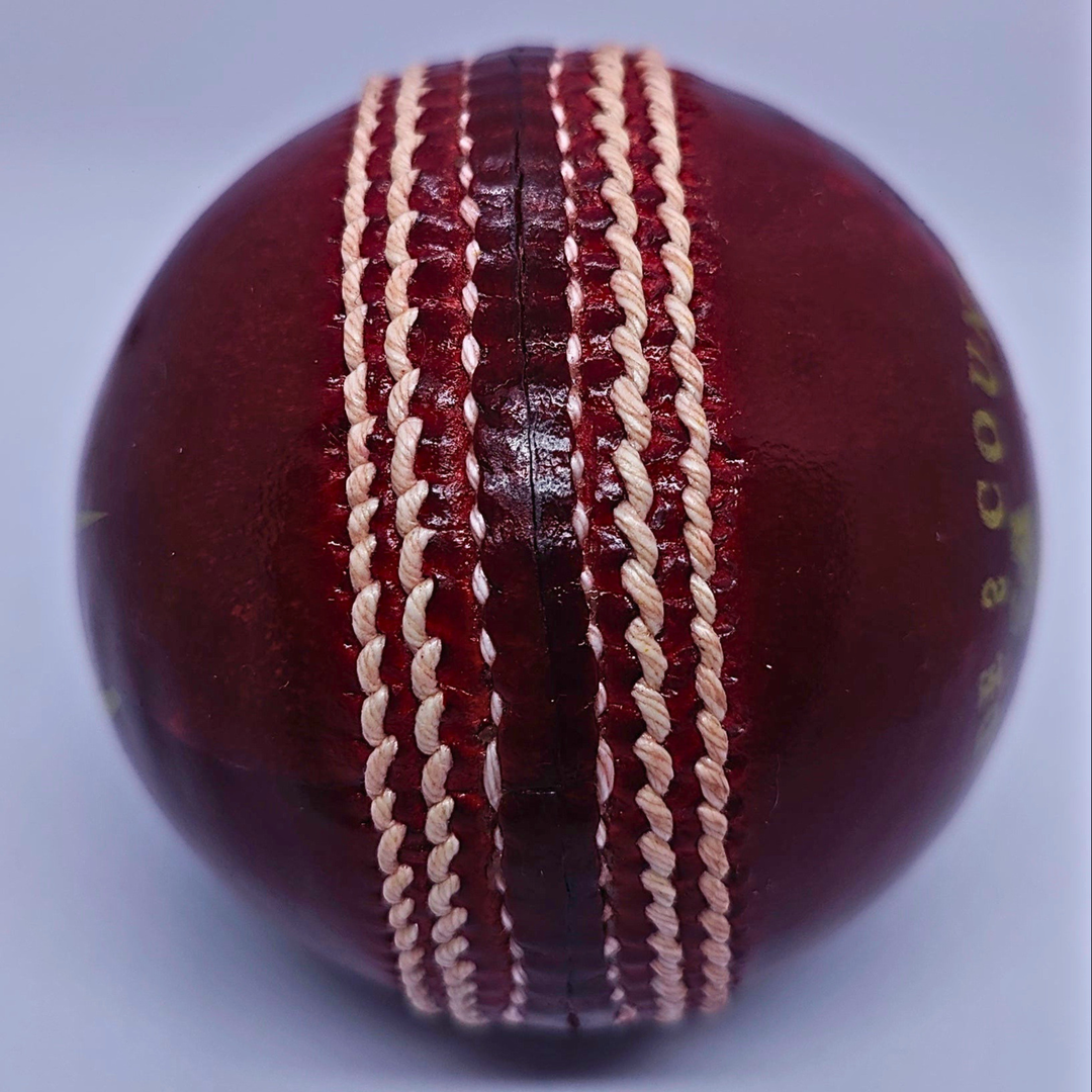 Actifyz Red Leather Cricket Ball - 4-Piece Hand Stitched | League & Test Grade (Box of 6 Balls)
