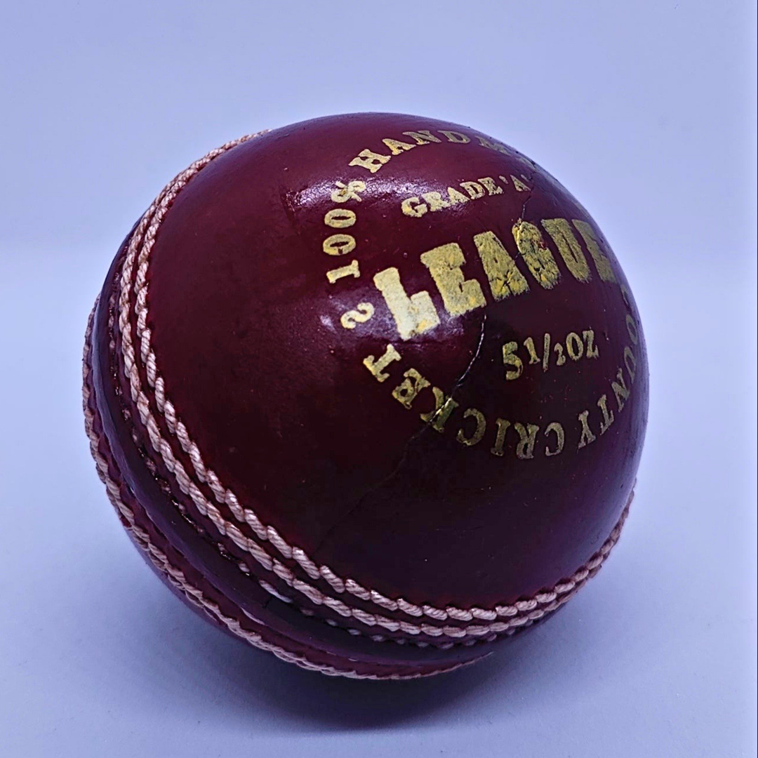 Actifyz Red Leather Cricket Ball - 4-Piece Hand Stitched | League & Test Grade (Box of 6 Balls)