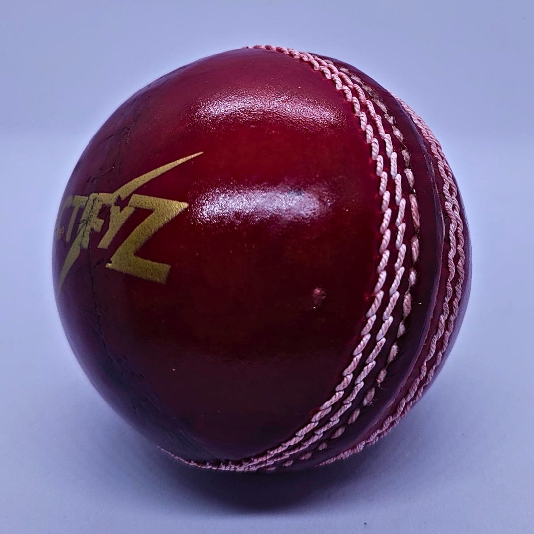 Actifyz Red Leather Cricket Ball - 4-Piece Hand Stitched | League & Test Grade (Box of 6 Balls)