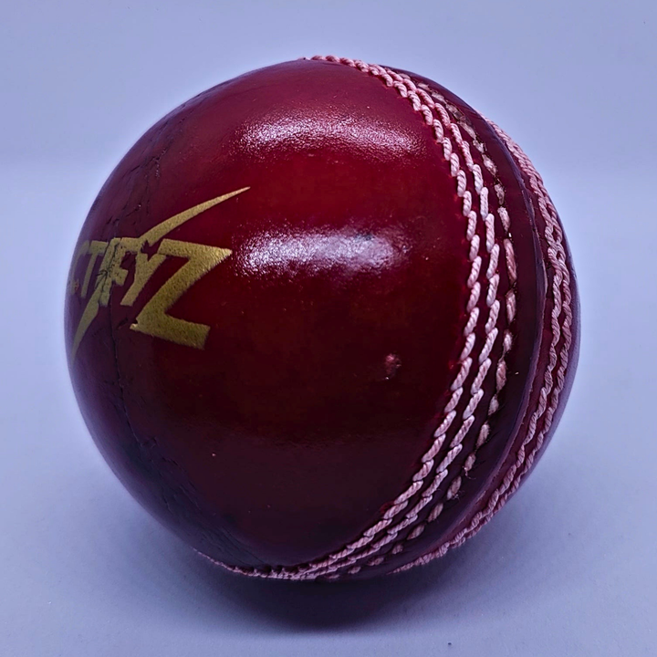 Actifyz Red Leather Cricket Ball - 4-Piece Hand Stitched | League & Test Grade (Box of 6 Balls)