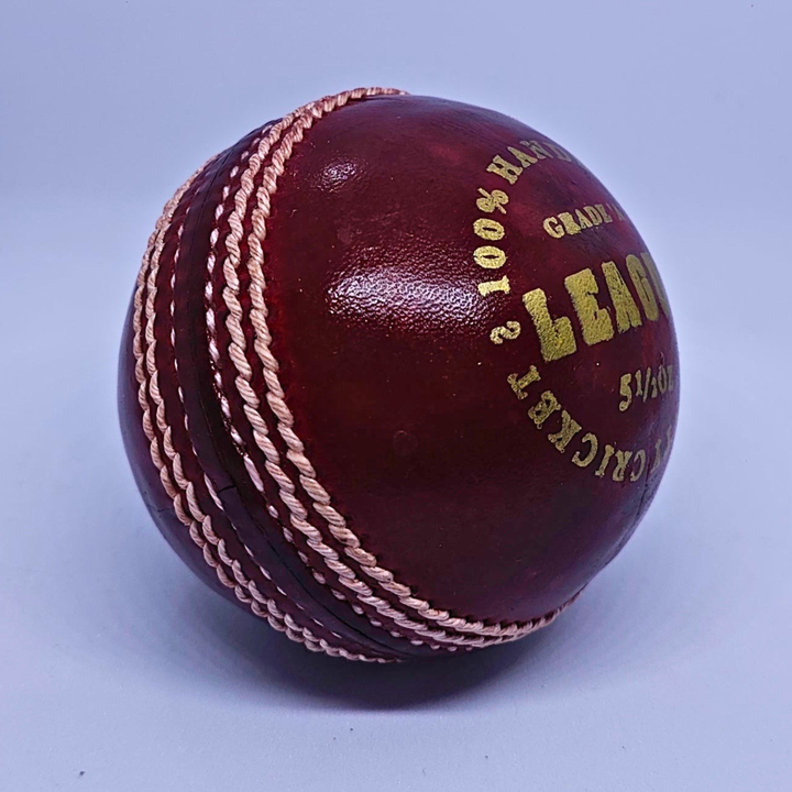 Actifyz Red Leather Cricket Ball - 4-Piece Hand Stitched | League & Test Grade (Box of 6 Balls)