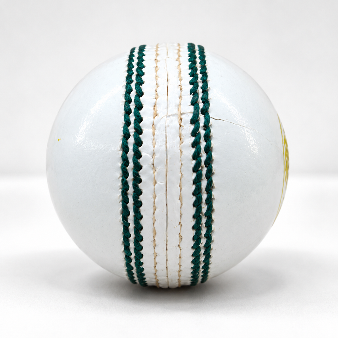 Actifyz White Leather Cricket Ball | REX 50 | Test & League Grade