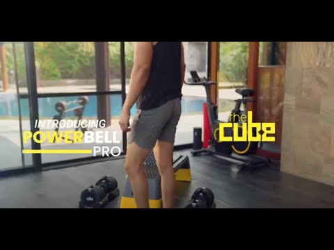 The Cube Club Powerbells Pro | Multi-Weight Adjustable Dumbbells – With Base Stand