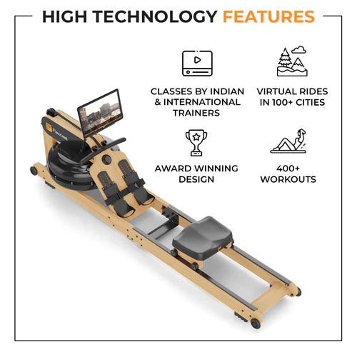 The Flexnest: Flexrower Pro – Smart Rowing Machine with Bluetooth & App Integration for Full-Body Workouts